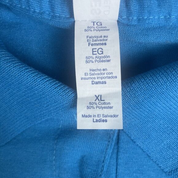 Jerzees Ladies' X-Large California Blue 5.6 oz. SpotShield™ Jersey Polo NWOT - Picture 7 of 8